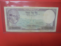 NEPAL 5 RUPEES 1961 Circuler (L.17) - Népal