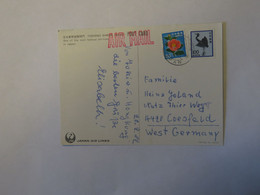 JAPAN AIRMAIL POSTCARD TO GERMANY 1982 - Used Stamps