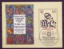 DDR Block 73 500. Geburtstag Von Martin Luther 1 M Mit ESST - Andere & Zonder Classificatie