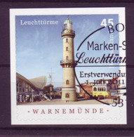 Bund 2876 SELBSTKLEBEND Aus MH 86 Leuchttürme Warnemünde 45 Cent Ersttagsstempel - Otros & Sin Clasificación