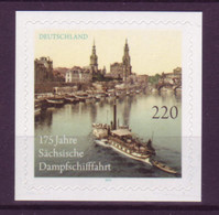 Bund 2874 SELBSTKLEBEND Aus MH 85 175 J. Sächsische Dampfschifffahrt 220 Cent ** - Otros & Sin Clasificación