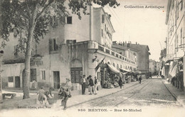 Menton * 1906 * Débit De Tabac Tabacs TABAC Buvette , Rue St Michel * Commerces Magasins - Menton