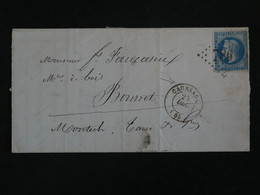 BO1  FRANCE  BELLE LETTRE RR 1870  CAUSSADE A BOURRES   +NAP N° 29   + RARE  +AFFRANC. PLAISANT+ + - 1862 Napoleone III