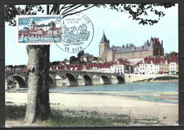 FRANCE. N°1758 De 1973 Sur Carte Maximum. Château De Gien. - Châteaux