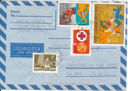 Hungary Air Mail Cover Sent To USA Topic Stamps - Cartas & Documentos