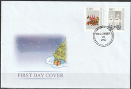 UNO Kosovo UNMIK 2003 FDC MiNr.16 - 17  Weihnachten Und Neujahr ( D5468 ) - Briefe U. Dokumente