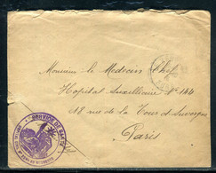 Cachet De L'Hôpital Civil N° 23bis Du Neubourg Sur Enveloppe En Fm En 1916 Pour Paris  - F 153 - Oorlog 1914-18