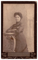 Kazakhstan RUSSIA Верный ныне — Алма-Ата - PORTRAIT OF A WOMAN, Small Visit Cabinet Card 1918 - Kazakistan