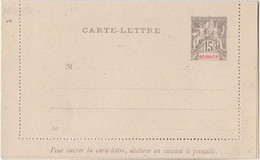 Réunion - Carte Lettre 15c Type Groupe Avec Date De Fabrication - Neuve - Cartas & Documentos