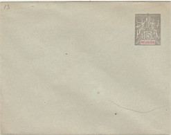 Réunion - Enveloppe 15c Type Groupe - Neuve - Cartas & Documentos