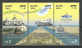 Egypt - 2014 - New Issue - ( New Suez Canal Project ) - Strip Of 3 - MNH (**) - Ongebruikt