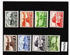 15AA/34 I S L A N D 1950  Michl  263/70  ** Postfrisch  SIEHE ABBILDUNG - Unused Stamps