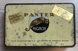 Boîte à Cigarillos PANTER Mignon étiquette Tabac Maison Lambin Simoens Comines - Panter Sigarenfabrieken Veenendaal - Cajas Para Tabaco (vacios)