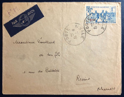 Algérie, Divers Sur Enveloppe TAD POSTE NAVALE 21.1.1940 Pour La France - (B4514) - Brieven En Documenten