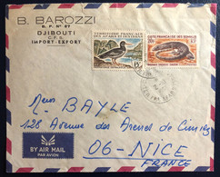 Afars Et Issas, Divers (Affranchissement Mixte) Sur Enveloppe De Djibouti 2.10.1967 Pour La France - (B4530) - Brieven En Documenten