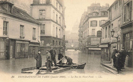 Paris * 5ème * La Rue Du Haut Pavé * Inondations Et Crue De La Seine * Catastrophe * 1910 - Überschwemmung 1910