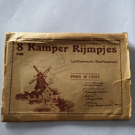 Kampen (Ov.) Orginele Omslag Met 8 Anzicht - Briefkaarten Met Kamper Rijmpjes (8 Verschillende) 19?? Zeldzaam Compleet - Kampen