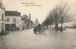 Paris * 12ème * Quai De La Rapée * Attelage * Inondations Et Crue De La Seine * Catastrophe * 1910 - Überschwemmung 1910