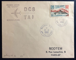 Nouvelle-Calédonie N°300 Sur Enveloppe, Liaison NOUMEA-PARIS 21.9.1960 - (B4535) - Cartas & Documentos