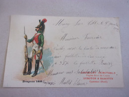 ️  CARTE POSTALE  UNIFORME DRAGONS 1806  CAMBRAI DUROYON - Autres & Non Classés