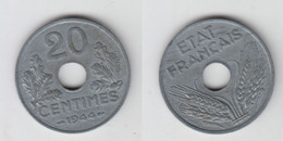 20 CENTIMES 1944  ZINC - 20 Centimes
