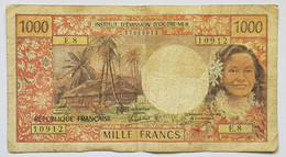 BILLET - POLYNESIE FRANCAISE - PAPEETE - INSTITUT D'EMISSION D'OUTRE MER - P.2 - 1000 CPF - 1985 (signe 5) - ANIMAUX - - Otros – Oceanía