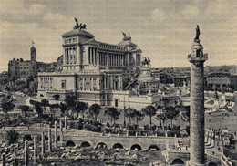 CARTOLINA  ROMA,LAZIO,FORO TRAIANO E MONUMENTO A V.EMANUELE II-STORIA,MEMORIA,CULTURA,BELLA ITALIA,NON VIAGGIATA - Altare Della Patria