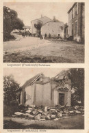 Angomont * CPA Stéréo 2 Vues * Dorfstrasse & Kirche - Andere & Zonder Classificatie