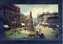 Angleterre. Nottingham. The Fountain And Listergate. Pliure En Haut à Gauche - Nottingham