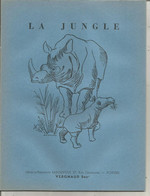 Cahier Neuf LA JUNGLE , Librairie LABOUYGUE,27 Rue Gambetta,POITIERS, Vergnaud Sucr.,bleu,RINHOCEROS, Frais Fr 3.35 E - Other & Unclassified