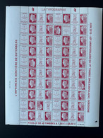 France 2010 N° 4459 à 4460 - Planche Feuille Entière Typographie Tête-bêche Cheffer Beaujard 40 Ans Boulazac - Unused Stamps