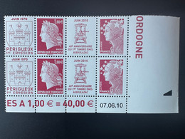 France 2010 N° 4459 - 4460 Bloc De 4 Coin Daté Cheffer Beaujard Salon Du Timbre 40 Ans Imprimerie Boulazac - Nuevos