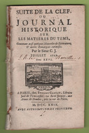 JOURNAL HISTORIQUE SUR MATIERES DU TEMS 07 1729 - LITTERATURE - SORCELLERIE - PAPE - CORSAIRES BARBARIE - MAROC - - Journaux Anciens - Avant 1800