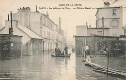 Paris * 16ème * Inondations Janvier 1910 * Les Habitants De Passy , Rue Félicien David * Crue De La Seine Catastrophe - Alluvioni Del 1910