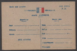 FRANCHISE MILITAIRE - ARMEE D' AFRIQUE / 1939-45 CARTE PAR AVION - WW2  (ref LE4908) - Poste Aérienne Militaire