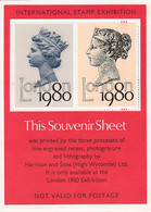 United Kingdom England 1980 STAMPEX Souvenir Sheet " The 2 Queens " Formate A7 - Werbemarken, Vignetten