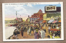 CPA USA - ATLANTIC CITY - Along The Boardwalk At Virginia Avenue - TB ANIMATION MAGASINS COCA COLA - Atlantic City