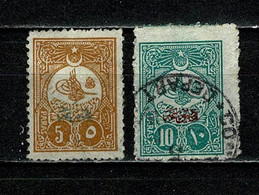 Turkiye Journaux 1908 Yv. 35/36 (2 Scans) - Zeitungsmarken