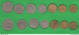 Siria Sirye Sirya Set 7 Coins 70's - Siria