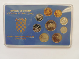CROATIA  Official Mint Coin Set From 1996  Latin Text On Coins, PROOF NATIONAL BANK PP 1 2 5 10 20 Lipa 1 2 5 Kuna - Croatia