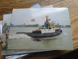 Cpsm Bateau Identifié "Jumbo " Van De Geer Spijkenisse 1968 Walsum - Tugboats