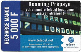 Ivory Coast - Telecel De Loteny - Roaming Prépayé, Exp.31.12.2005, GSM Refill 5.000FCFA, Used - Costa De Marfil