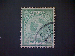 Netherlands, Scott #46, Used (o), 1894, Definitive Issue, Princess Wilhelmina, 20c, Light Green - Gebruikt