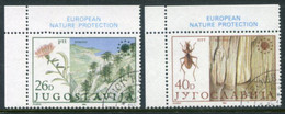 YUGOSLAVIA 1984  European Nature Protection  Used.  Michel 2053-54 - Gebraucht