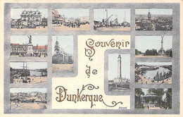 France - Souvenir De Dunkerque - Multivue - Oblitéré Saint Pol Sur Mer 1906 - Colorisé - Carte Postale Ancienne - Dunkerque
