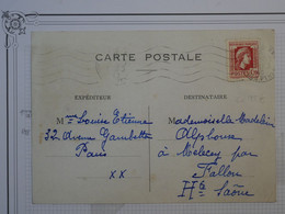 BO3 FRANCE   BELLE CARTE  1945 PAR  FALLOU +MARIANE D ALGER  N°638 SEUL ++AFFRANC. PLAISANT+ + - 1944 Marianne Van Algerije