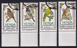 MiNr. 103 - 106 Südafrika, Venda 1985, 10. Jan. Singvögel - Sauber Gestempelt - Venda