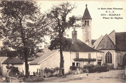 Carte POSTALE  Ancienne De MARNAY - Place De L'Eglise - Marnay