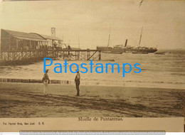 201261 COSTA RICA MUELLE DE PUNTARENAS SHIP VIEW PARTIAL POSTAL POSTCARD - Costa Rica