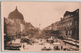 Belgique - Liege - Carte Photo Place Du Marché - Edition Delhaize Freres Le Lion  - Carte Postale Ancienne - - Liege